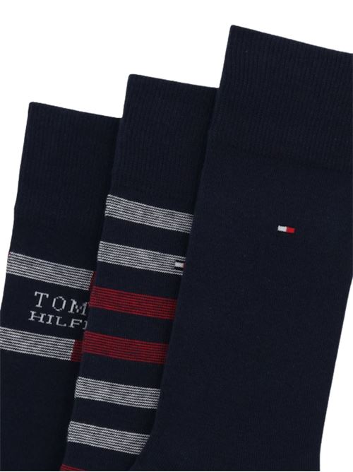 Calza blu giftbox 3pz Tommy Hilfiger | 701235376001